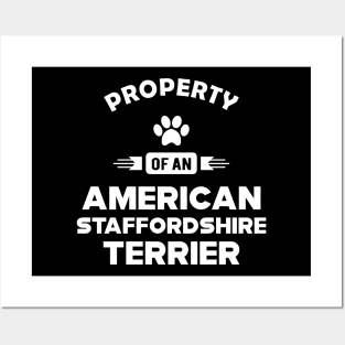 american staffordshire terrier - Property of an american staffordshire terrier Posters and Art